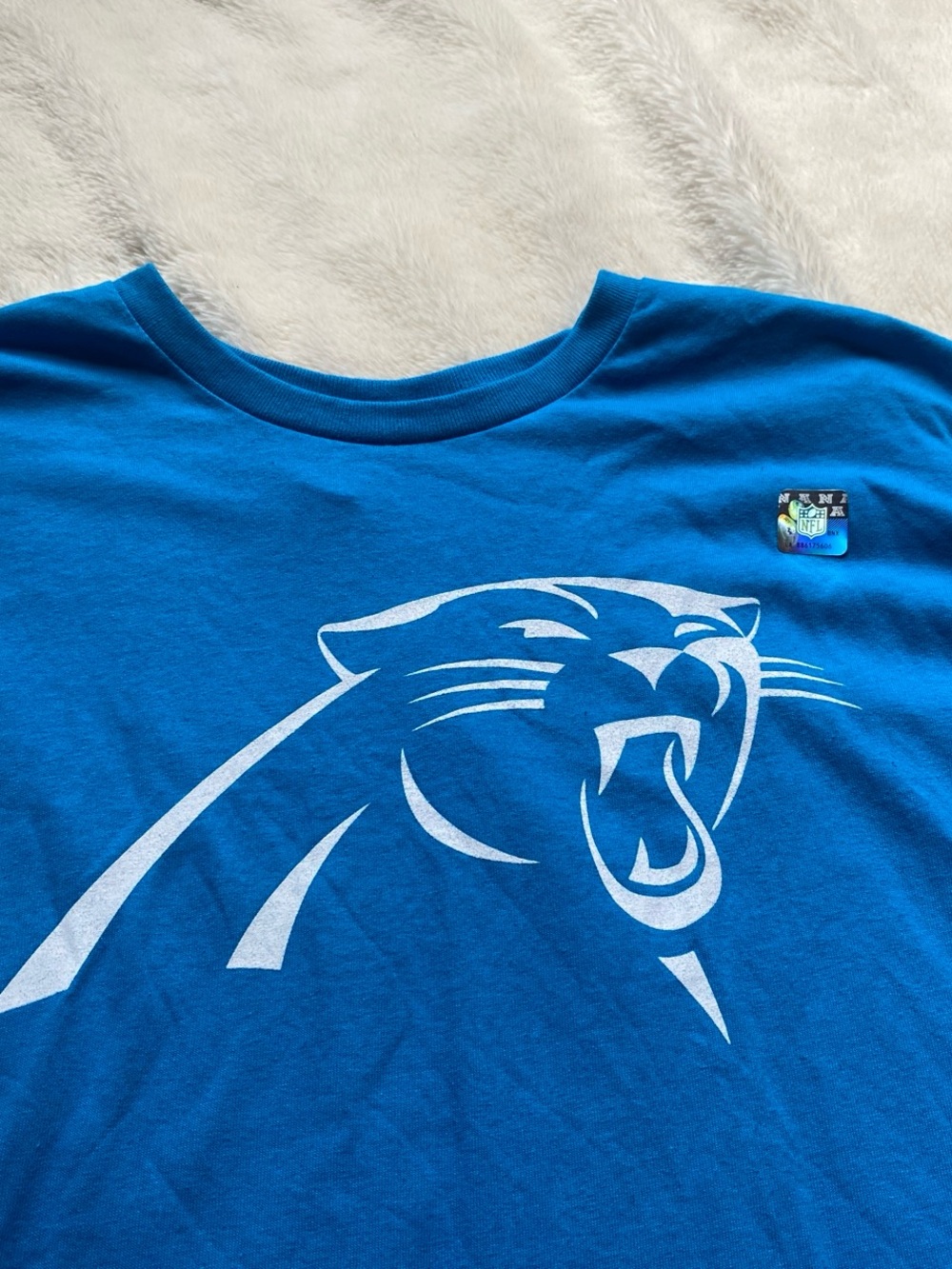 Carolina Panthers blue cotton t-shirt #NFL #panthers #gridiron